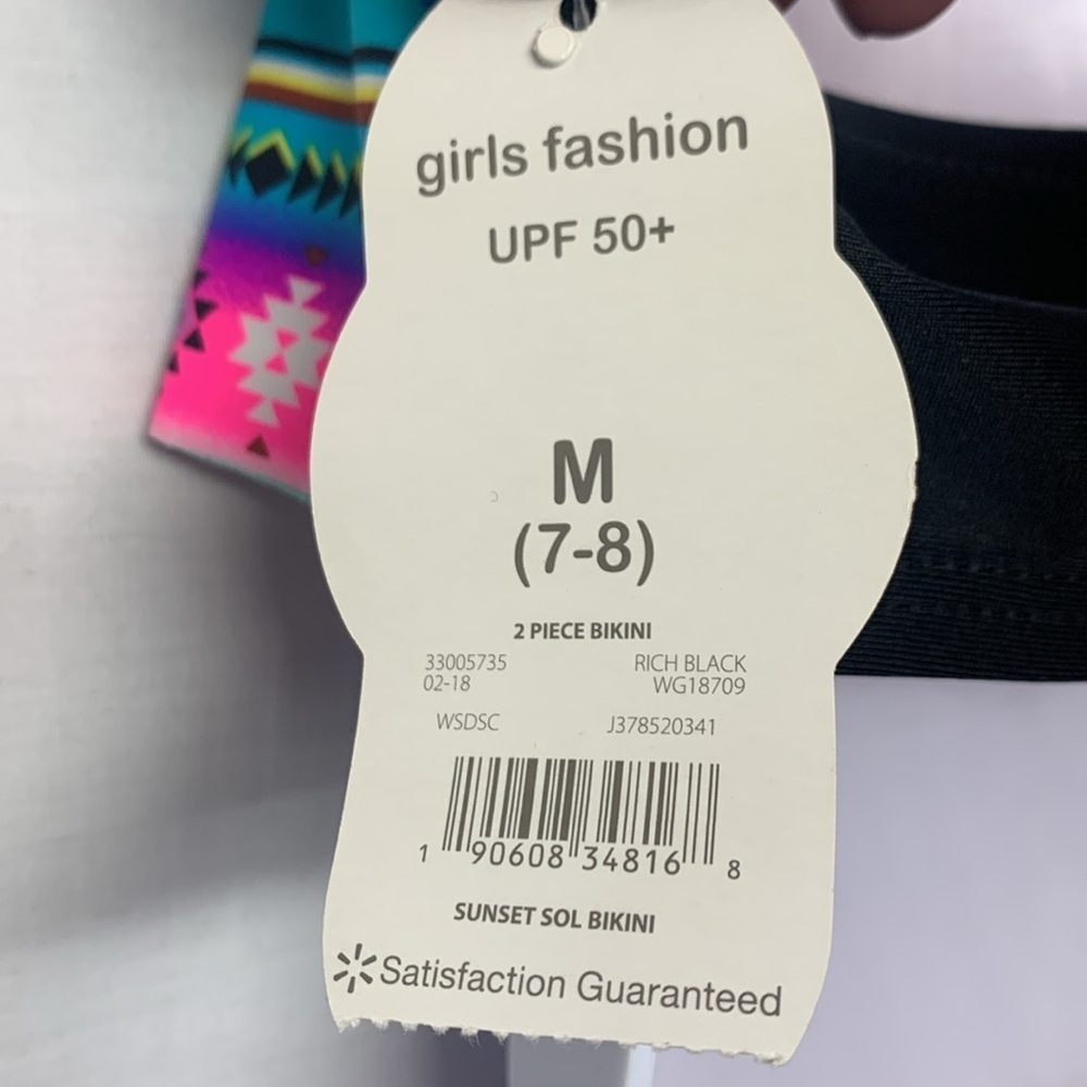 Wonder Nation Girls Two Piece Swim Suit - Picture 6 of 8
